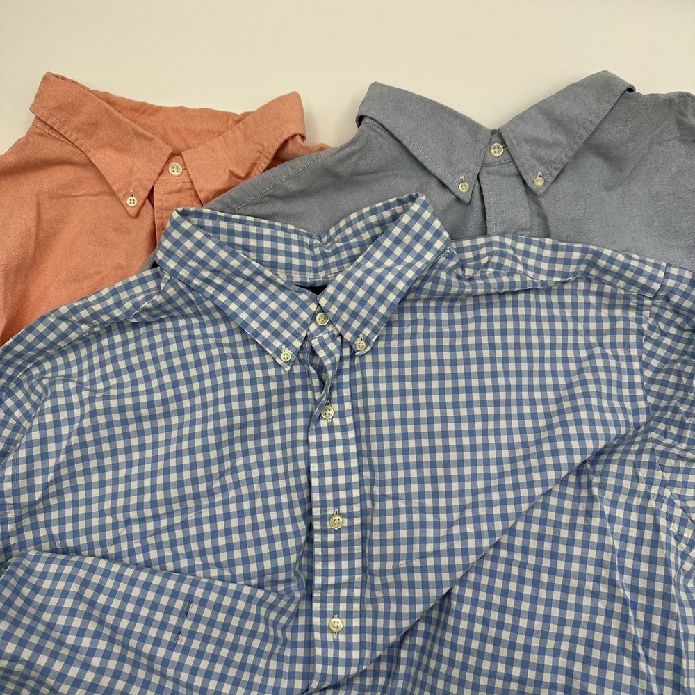 Lot‎ 3 Ralph Lauren Shirt Mens 3XB Big Man Long Sleeve Button Down Shirts READ